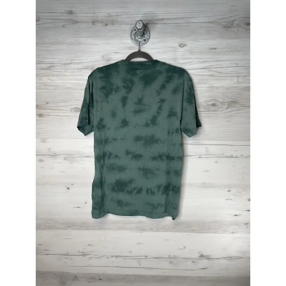 True‎ Religion Shirt Mens Medium Green Tie Dye True RLGN Foil Crew Neck Graphic